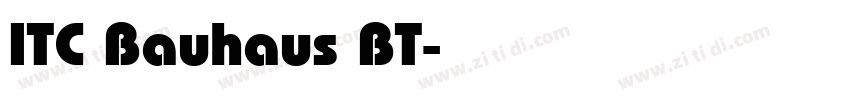 ITC Bauhaus BT字体转换